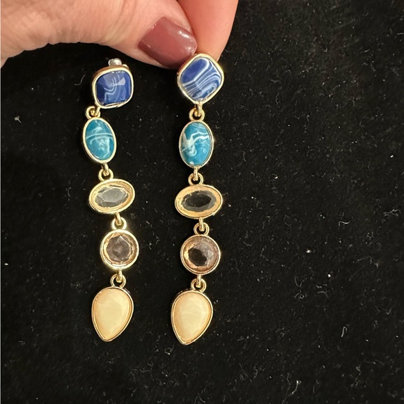 Nordstrom Mixed Stone Linear Drop Earrings - Picture 6 of 6